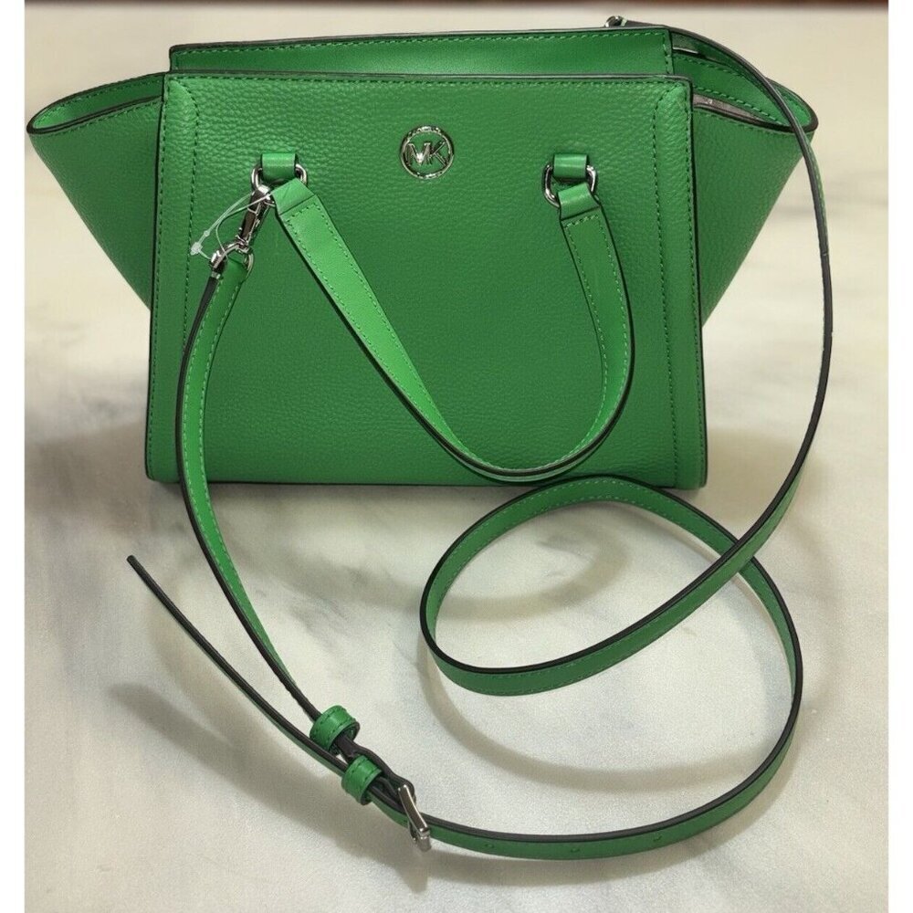 NWT Michael Kors Freya Sm Satchel In Palm Green MSRP $328 - Picture 1 of 9